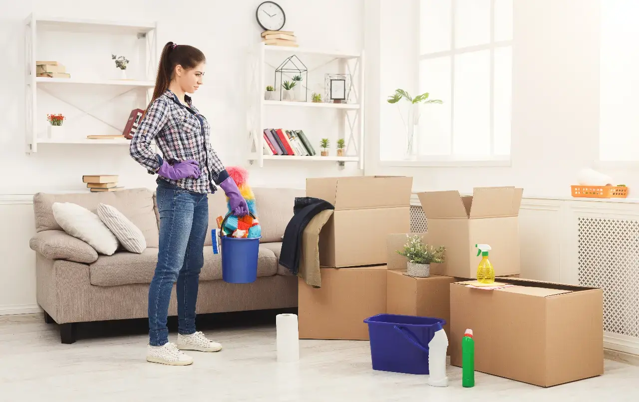 Empty apartment cleaned before handover in New York